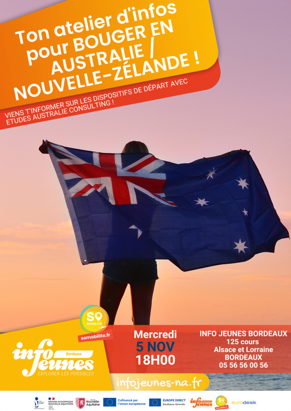 Bouger à l'étranger, c'est possible ?! SPÉCIAL AUSTRALIE & NOUVELLE-ZÉLANDE (en présentiel & en ligne)