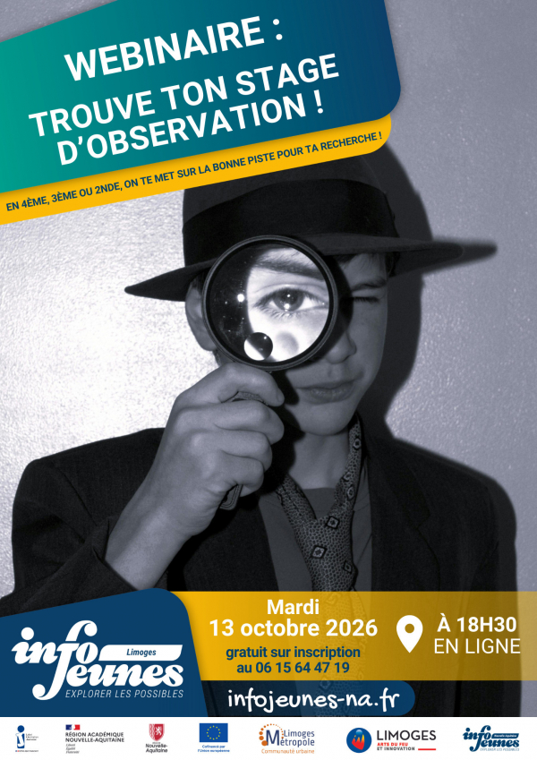 Webinaire Trouve ton stage d'observation ! (en ligne)