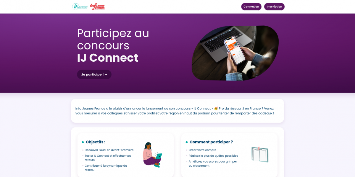 Concours IJ Connect : découvrez l'outil et gagnez des prix !