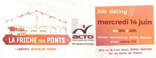 JOB DATING - LA FRICHE DES PONTS LIMOGES