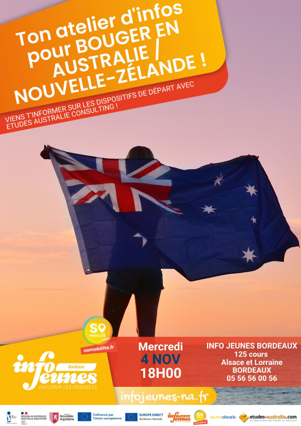 Bouger à l'étranger, c'est possible ?! SPÉCIAL AUSTRALIE & NOUVELLE-ZÉLANDE (en présentiel & en ligne)
